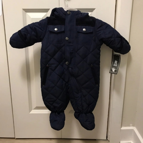 New Rothschild Infant Quilted Corduroy Pram Suit - Picture 4 of 6